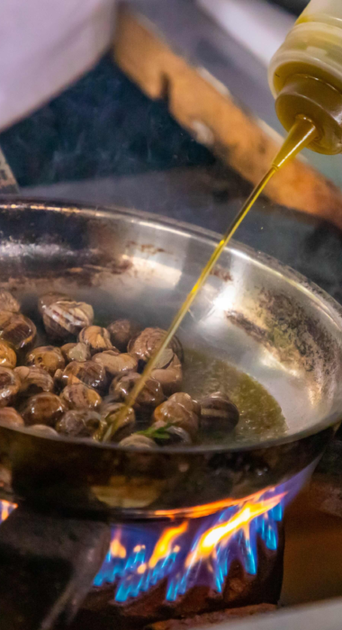 Aceite de canola para freír en restaurante